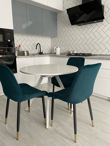 Стул на металлокаркасе Seda 1 latte / black / gold фото покупателя 1