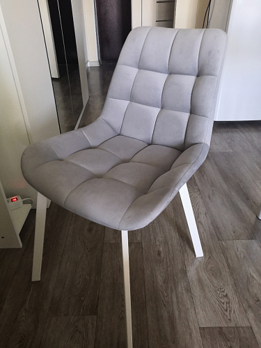 Стул на металлокаркасе Челси морская волна / черный фото покупателя 62