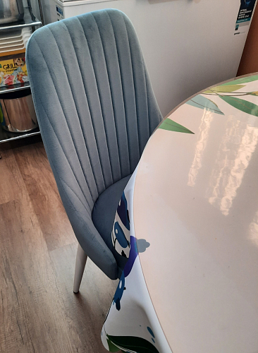 Стул на металлокаркасе Kora light blue / white фото покупателя 109