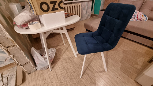 Стул на металлокаркасе Чилли черный / зеленый фото покупателя 1332