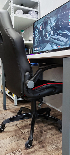 Компьютерный стол SG.201 антрацит / дуб темный фото покупателя 6