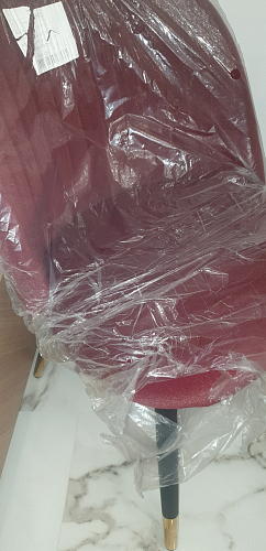 Стул на металлокаркасе Gabi 1 light purple / black / gold фото покупателя 137