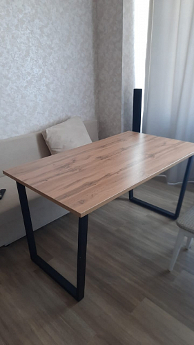 Стол Лота Лофт 140 25 мм черный матовый / бетон фото покупателя 124