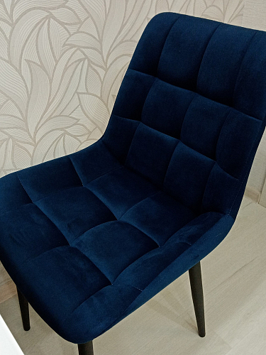 Стул на металлокаркасе Челси серый 02 / черный фото покупателя 204