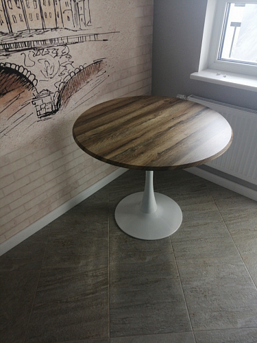 Стол Тулип 90х73 дуб вотан / белый фото покупателя 59