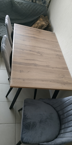 Стол раскладной Колон Лофт 120 32 мм дуб галифакс табако / черный матовый фото покупателя 98