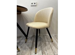 Стул на металлокаркасе Gabi 1 бежевый / черный с серебряными наконечниками фото покупателя 552