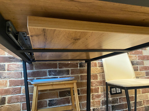 Стол Лота Лофт 140 25 мм черный матовый / бетон фото покупателя 916