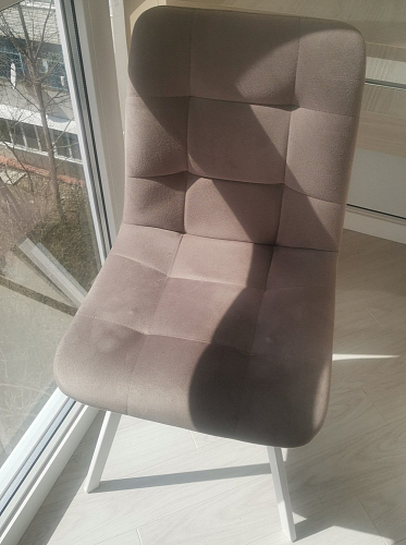 Стул на металлокаркасе Чилли светло-серый / белый каркас фото покупателя 704