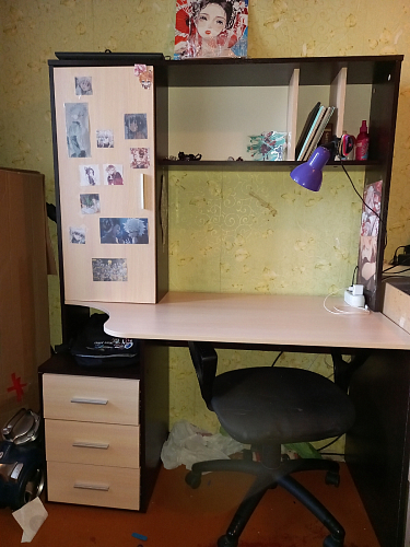 Письменный стол КСТ-16 левый венге / беленый дуб фото покупателя 86