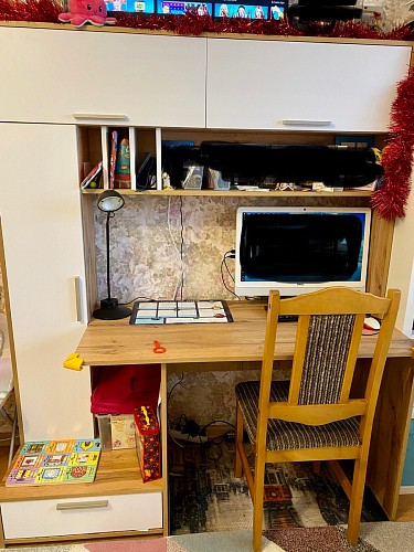 Письменный стол Лайт 03.243 дуб золотой (craft) / белый премиум фото покупателя 296