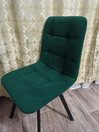 Стул на металлокаркасе Чилли К светло-серый велюр / черный каркас фото покупателя 1098