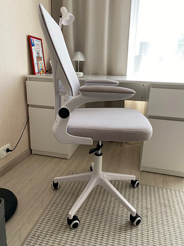 Компьютерное кресло Konfi light gray / blue / white фото покупателя 154