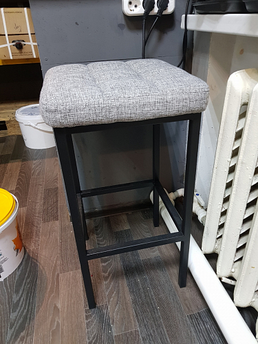 Барный стул Лофт ткань канди грей / черный матовый фото покупателя 88