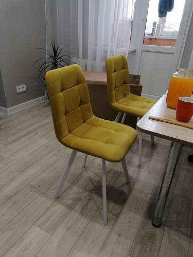 Стул на металлокаркасе Чилли К черный / зеленый фото покупателя 39