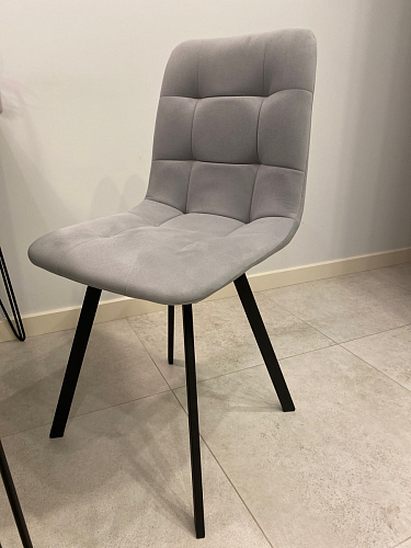 Стул на металлокаркасе Чилли синяя ткань / белый фото покупателя 484