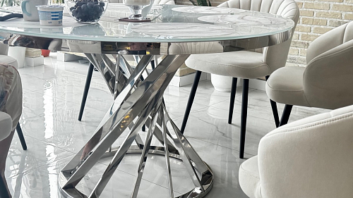 Стол Twist steel / white фото покупателя 3