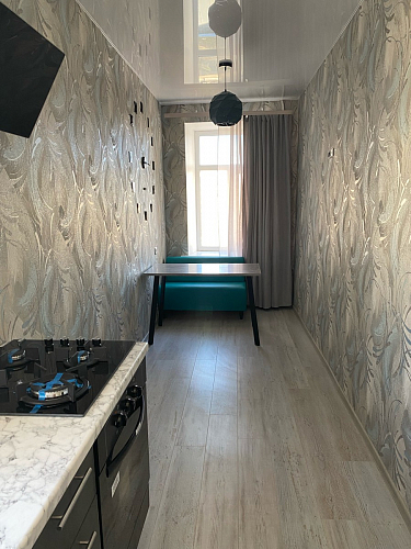 Стол Тринити Лофт 120 32 мм бетон / черный матовый фото покупателя 72