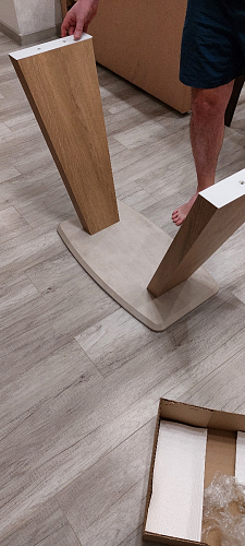 Стол на тумбе Петир 160 белый / дуб монтана фото покупателя 3