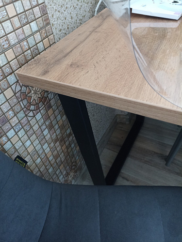 Деревянный стол Лота Лофт 120х75 белый матовый / дуб крафт золотой фото покупателя 454