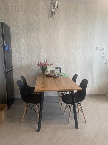 Стол Тринити Лофт 120 32 мм дуб галифакс табако / черный матовый фото покупателя 273