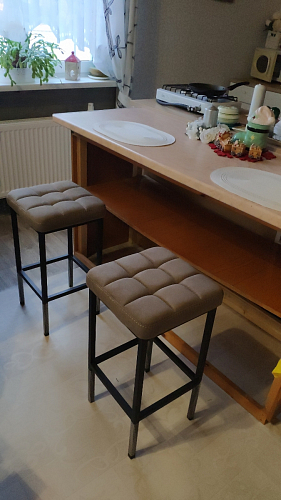 Барный стул Лофт катания лаванда / белый матовый фото покупателя 237