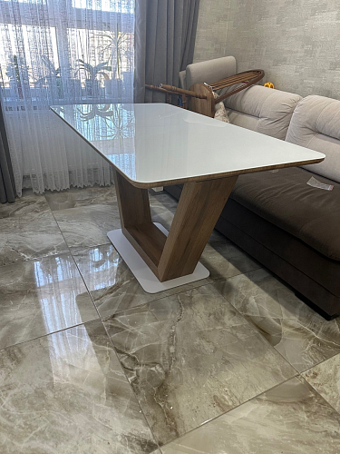 Стол Иматра 140 белый / дуб вотан фото покупателя 9