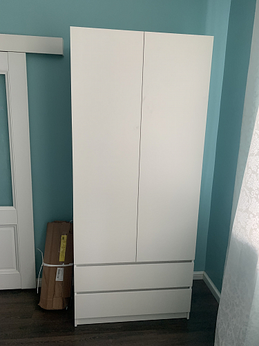 Шкаф Мадера Ш1800 ЛДСП белый - Уцененный экземпляр фото покупателя 3