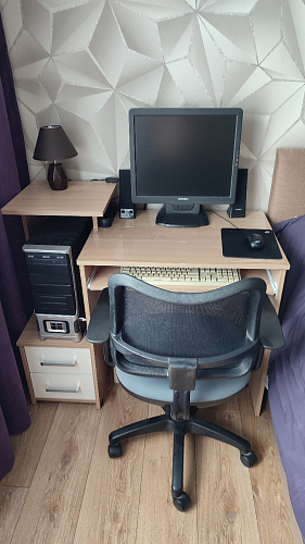 Компьютерный стол Джаз-24 левый дуб сонома фото покупателя 106