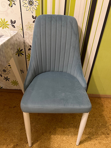 Стул на металлокаркасе Kora light blue / white фото покупателя 46