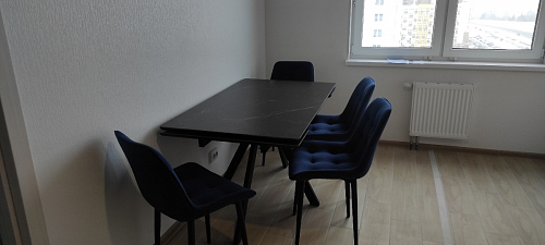 Керамический стол Вилли 140(200)х80 белый мрамор snow white / черный фото покупателя 11