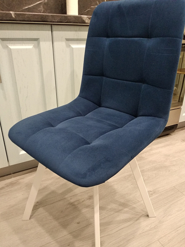 Стул на металлокаркасе Чилли синий / белый фото покупателя 924