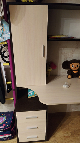 Стол компьютерный КСТ-16 бетон / белый фото покупателя 19