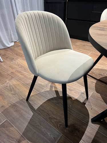 Стул на металлокаркасе Gabi dark beige / black / silver фото покупателя 169