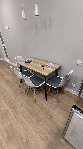 Стол Тринити Лофт 120 32 мм дуб галифакс табако / черный матовый фото покупателя 768