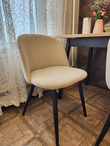 Стул на металлокаркасе Gabi 1 light purple / black фото покупателя 447