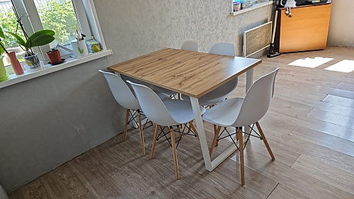 Деревянный стол Лота Лофт 120x75 дуб крафт табачный / черный матовый фото покупателя 837