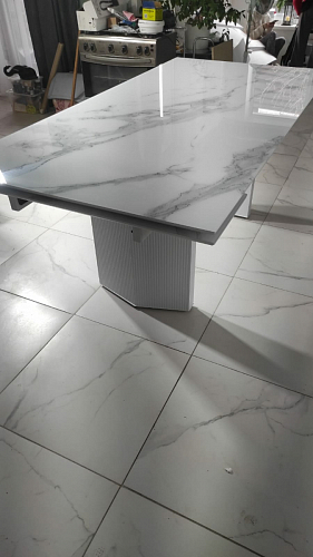 Керамический стол Монерон 200x100 brecha crema elegance / дуб монтана фото покупателя 8