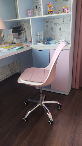 Компьютерное кресло Kolin с подушкой clear / white фото покупателя 194