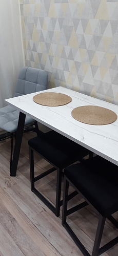 Деревянный стол Барон О 200 х 90 белая пленка шагрень / белый фото покупателя 24