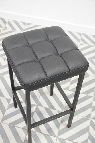 Барный стул Лофт кожзам мустанг браун / черный матовый из шоурума 3