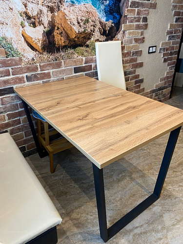 Деревянный стол Лота Лофт 120х75 белый матовый / дуб крафт золотой фото покупателя 913