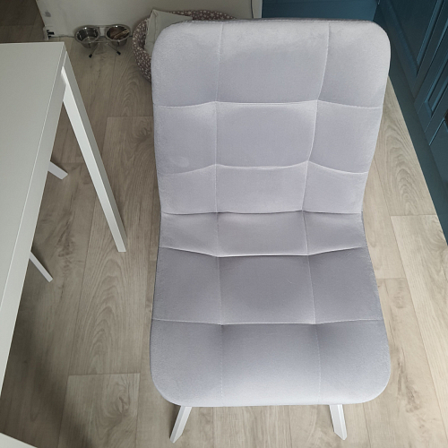 Стул на металлокаркасе Чилли синяя ткань / белый фото покупателя 286