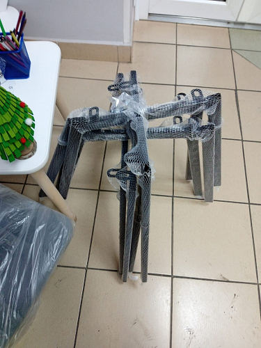 Стул на металлокаркасе Чилли К черный / зеленый фото покупателя 507