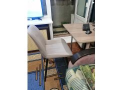 Стул на металлокаркасе Седа К крутящийся светло-серый  / белый фото покупателя 146