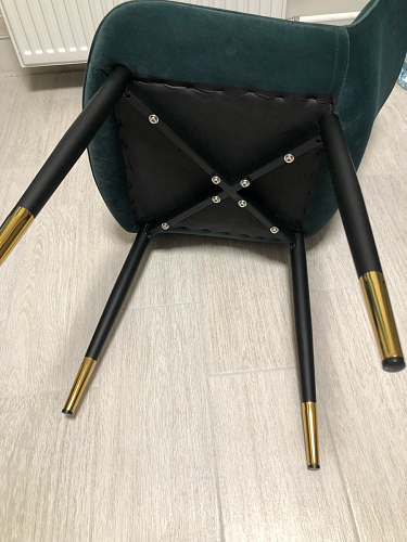 Стул на металлокаркасе Seda 1 latte / black / gold фото покупателя 37