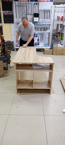 Письменный стол СПм-25 левый дуб сонома фото покупателя 59