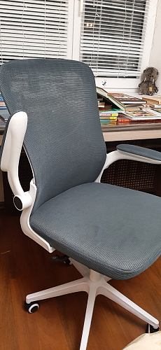 Компьютерное кресло Konfi light gray / blue / white фото покупателя 55