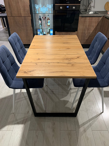 Стол раскладной Лота Лофт 120 25 мм юта / черный матовый фото покупателя 75