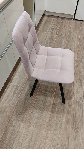 Стул на металлокаркасе Чилли синяя ткань / белый фото покупателя 25